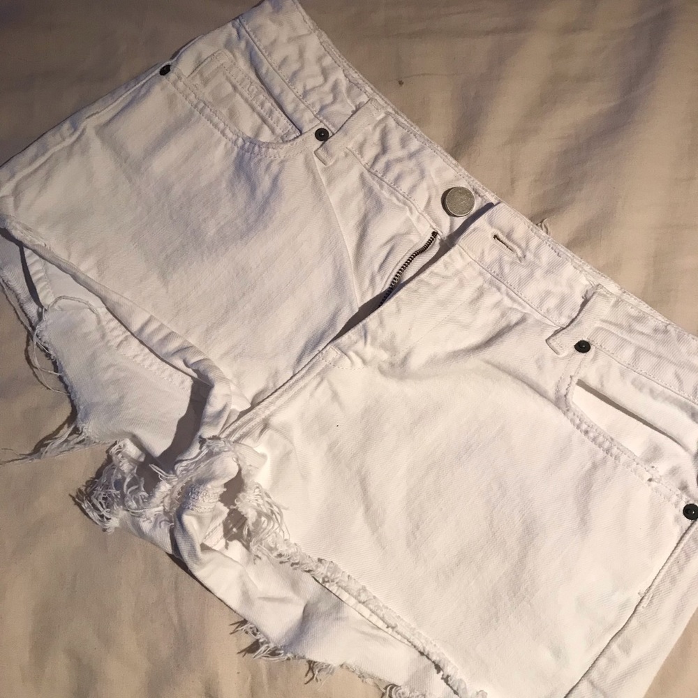White ASOS denim cutoff shorts - size 10 US